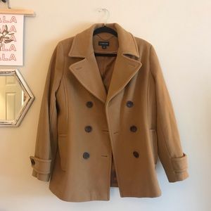 Camel Lands End Pea Coat